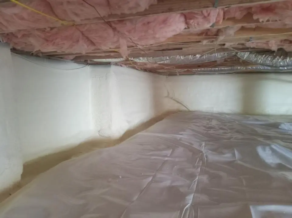 Crawl space encapsulation with closed-cell spray foam for Attic Insulation in Donna